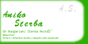 aniko sterba business card